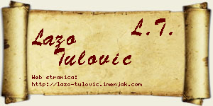 Lazo Tulović vizit kartica